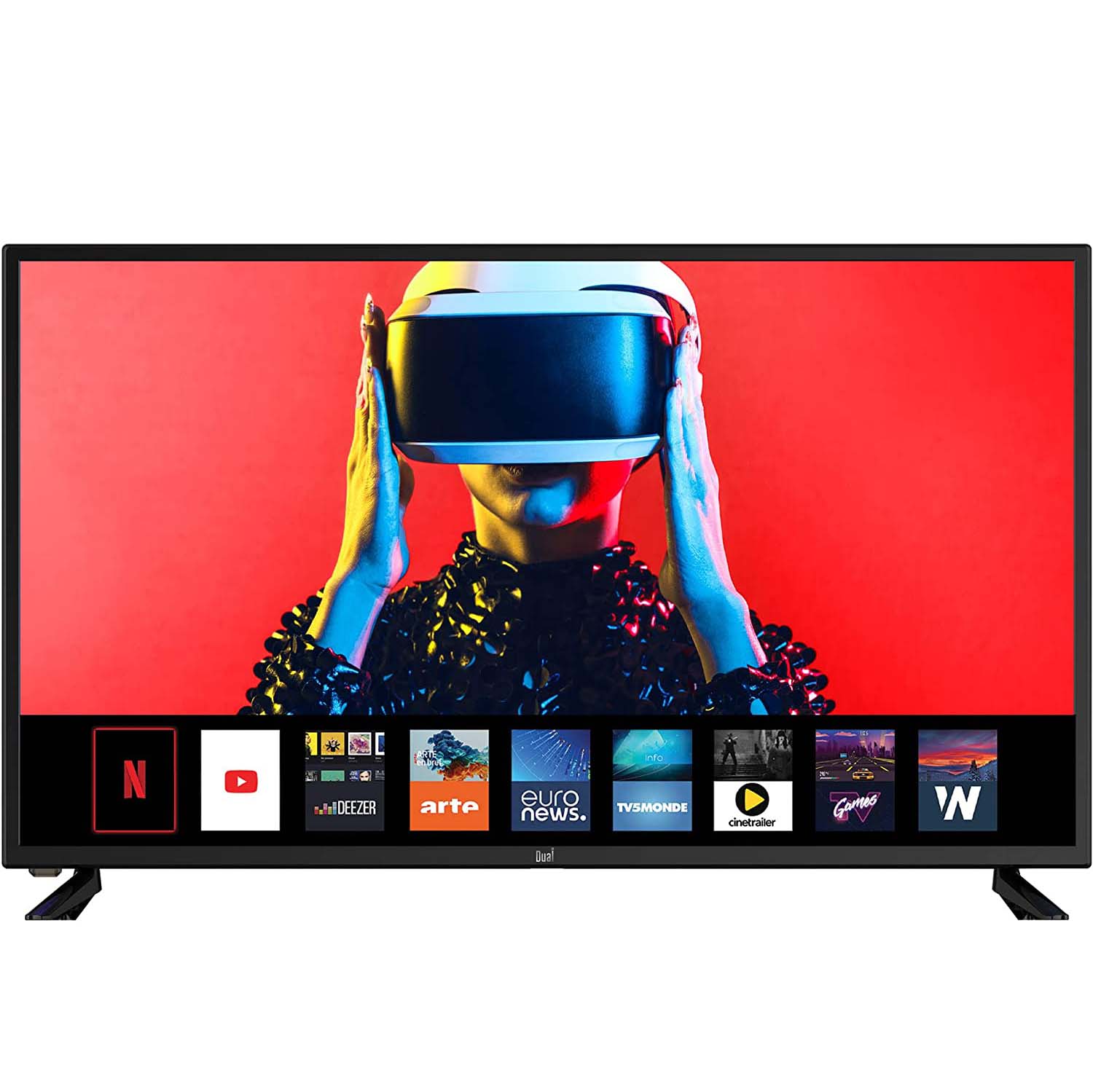 Dual Smart TV LED 39'' (100cm) HD - WiFi - Netflix - Prime Video - SCREENCAST - 2xHDMI - 2xUSB PVR Ready
