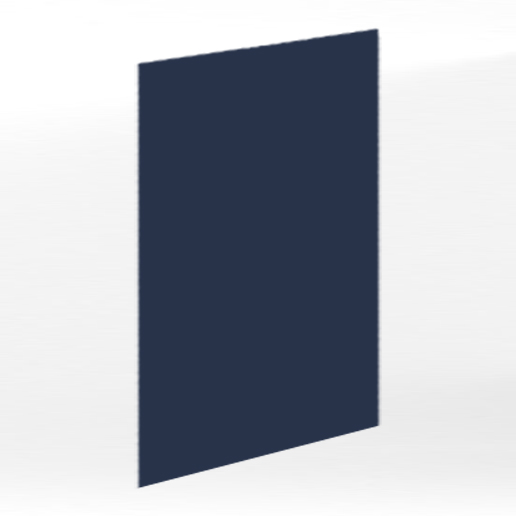 Joue de finition basse L60 x H70 (700x580) – Bleu Pantone laqué mat