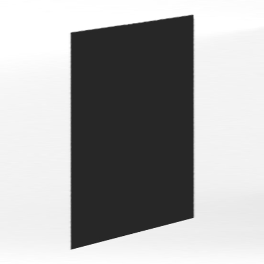 Joue de finition basse L60 x H70 (700x580) – Noir laqué mat