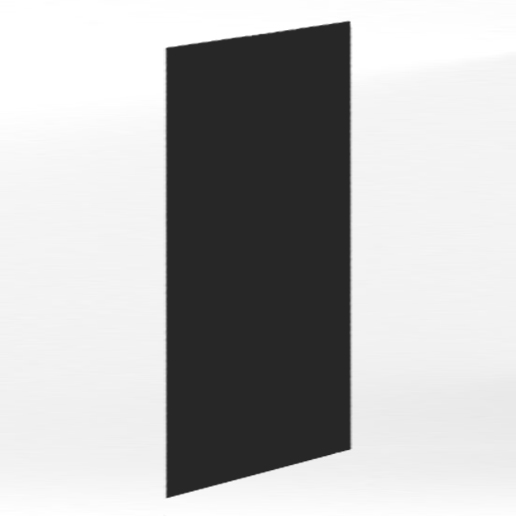 Joue de finition haute L35 x H70 (700x330) – Noir laqué mat