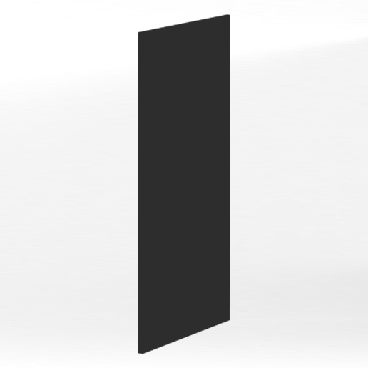 Joue de finition colonne L60 x H200 (2000x580) – Noir mélaminé mat