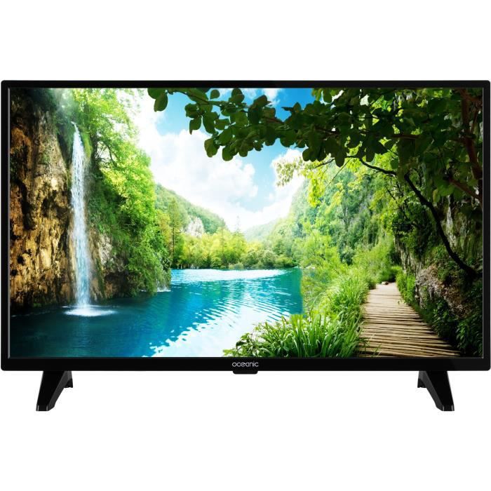 TV (télévision) LED HD 32'' (80cm) - 2xHDMI, 1xUSB - Noir